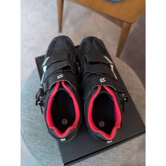EUC Peloton cycling bike shoes with look delta cleats EU 42 US women's 11 - Picture 5 of 7